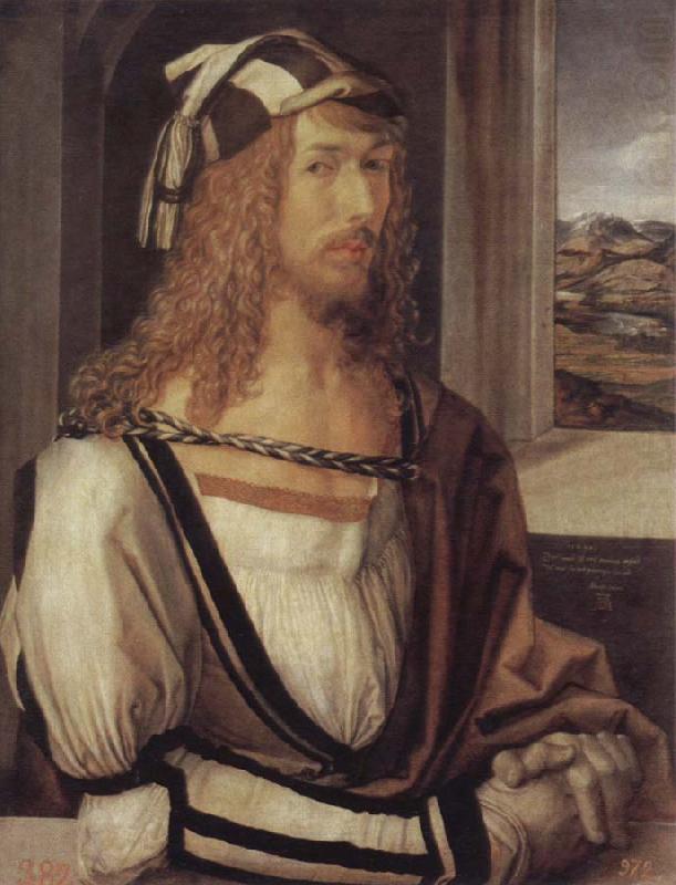 Albrecht Durer self portrait with gloves china oil painting image
